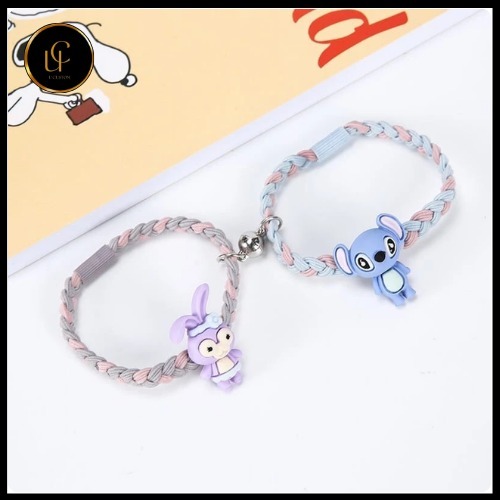 UCUSTOM - Gelang Tangan Couple Magnet 2pcs Karakter Lucu Gelang Couple Fashion Korea