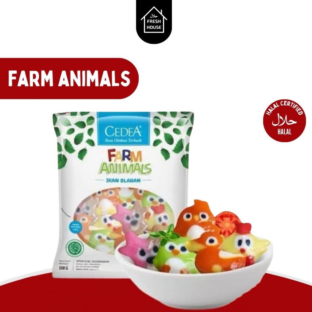 

CEDEA FARM ANIMALS 500GR / IKAN OLAHAN FROZEN 500GR