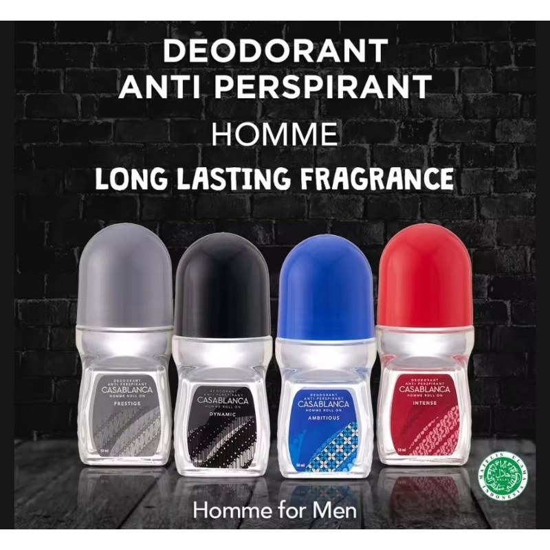 CASABLANCA ROLL ON DEODORANT 50ml /deodorant Casablanca wanita - pria 50ml