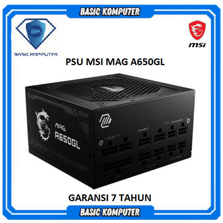 PSU MSI MAG A650GL - 650 Watt 80+ Gold Full Modular