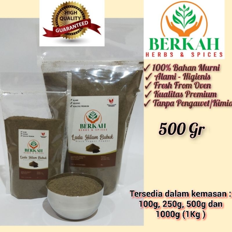 

Merica Lada Hitam Bubuk Asli Alami Murni 500gr Rempah Jsr Kualitas Premium Terbaik