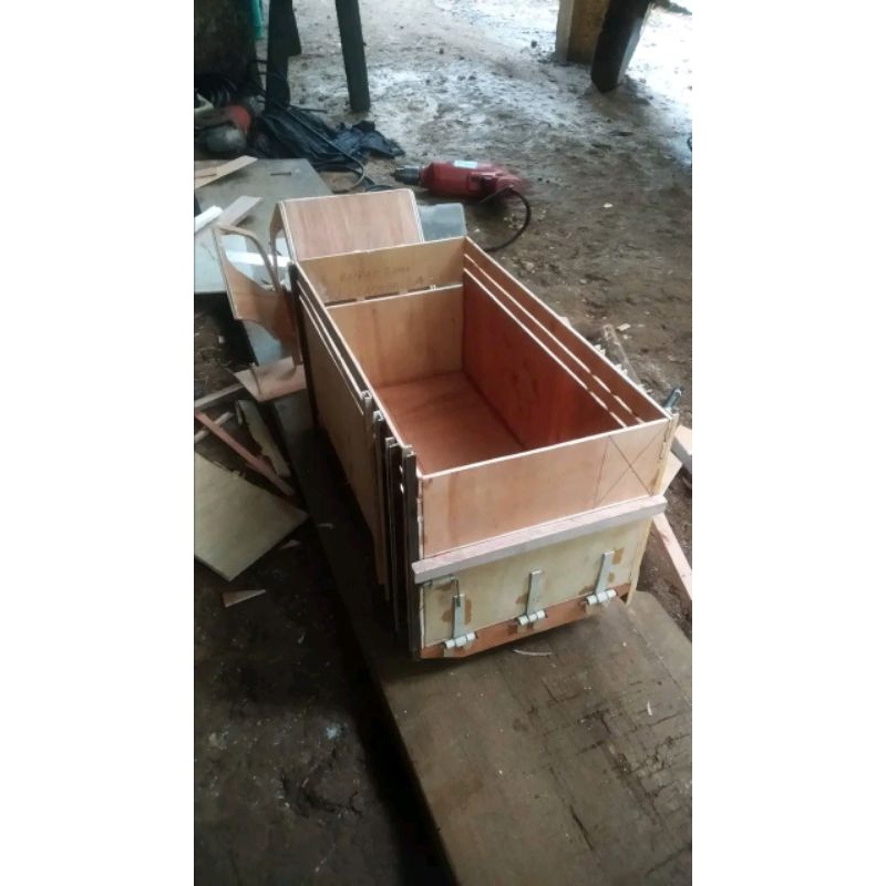 Bak Miniatur Truk Skala 14 buka tutup full spek