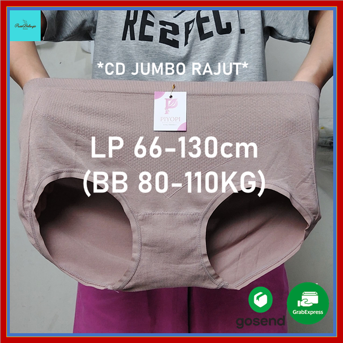Celana Dalam Jumbo Wanita Rajut LP 130cm CD Jumbo Bumil Ibu Hamil Elastis CD Rajut Big Size