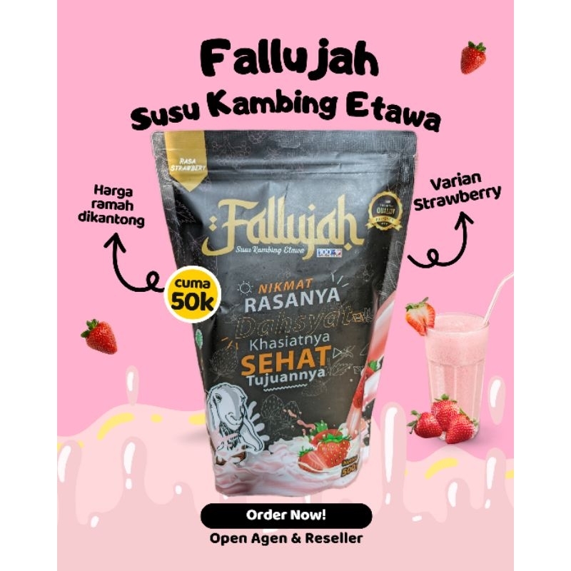 

Fallujah Susu Kambing Etawa Rasa Strawberry 500gr