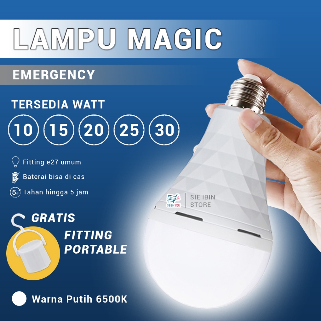 COD Lampu Emergency LED Bulb Magic Lampu Darurat Super Murah 7 watt / 10 watt / 15 watt / 20 watt / 
