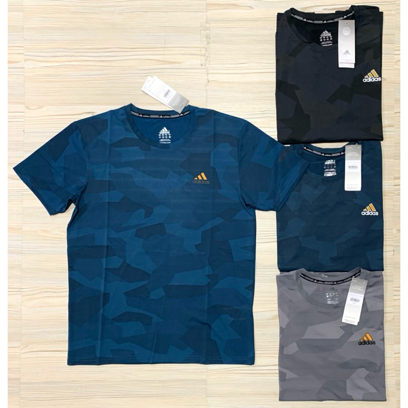 KAOS OLAHRAGA TRAINING ADIDAS NEYON RUNNING NEW IMPORT BIRU GELAP HITAM NAVY ANCHOR ABU