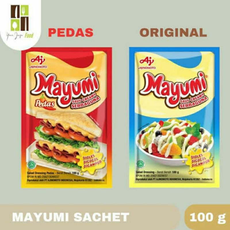 

mayumi saus mayonese original dan pedas sachet 100 ml
