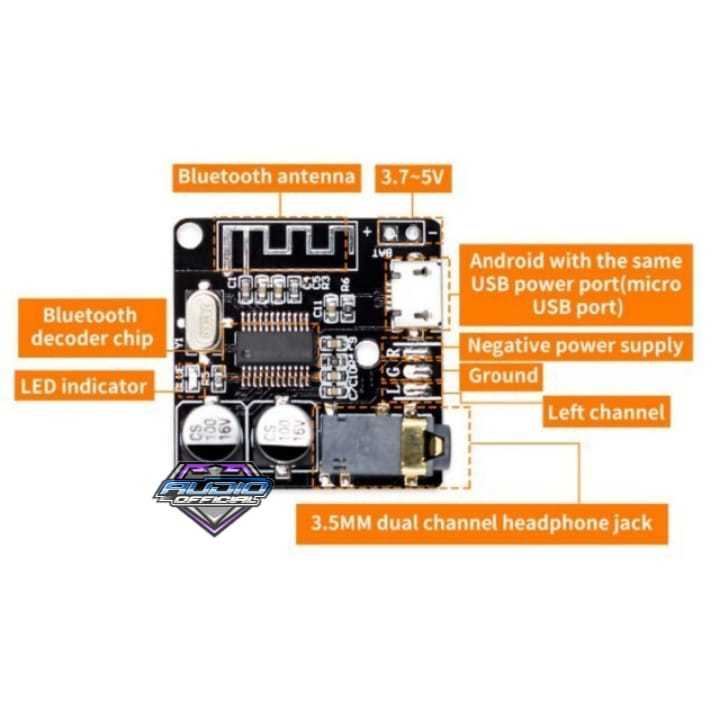 Modul Bluetooth Audio Lossless Mp3 Bluetooth 5.0 Vhm-314 3.7-5V