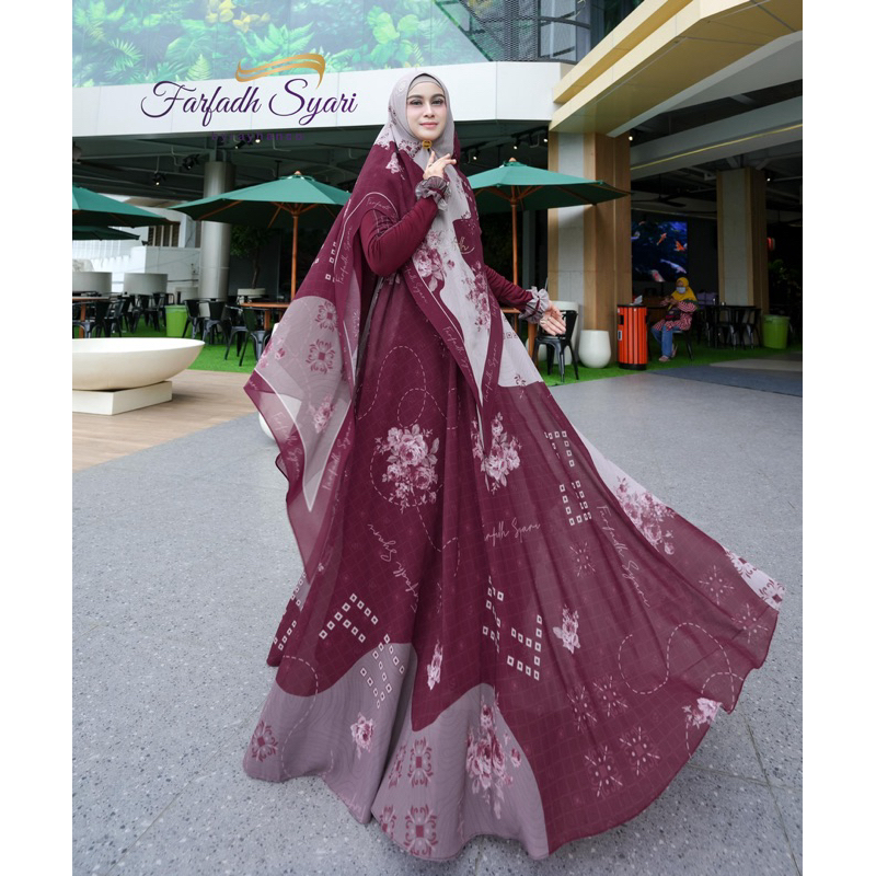 Mozza Syar’i-farfadh_syari  Chaira Series  Muslim Fashion Terbaru Gamis Ceruty Printing