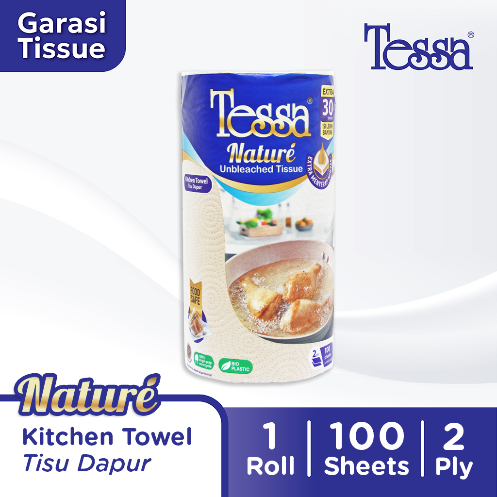 1 Pcs Tissue Dapur Tessa 100 Sheets x 2 Ply TTP-002 ( Warna Coklat )