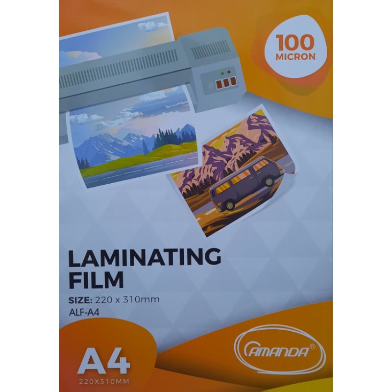 

Plastik Laminating Film Amanda F4 100 Micron / Isi 100 Lembar original