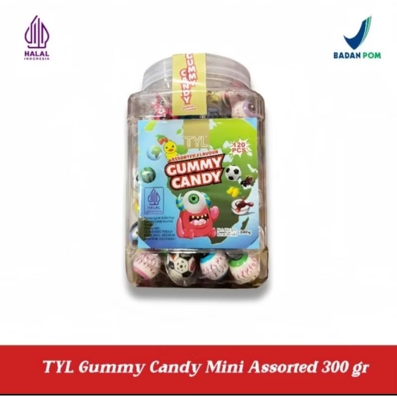 

Halal TYL Gummy Candy Mini Assorted 300 gr 1 TOPLES ISI 120PCS