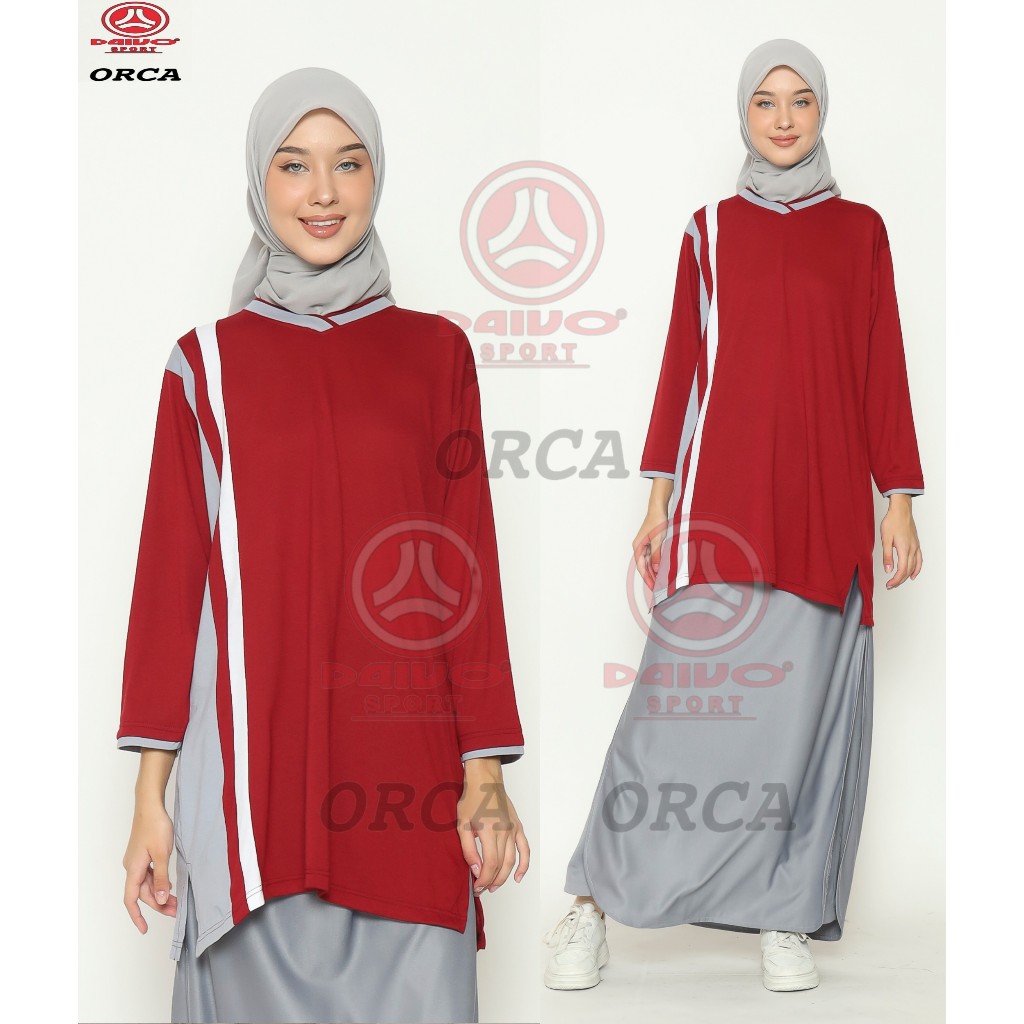 RB Baju Setelan Olahraga Rok Celana/Setelan Olahraga Muslimah Wanita Daivo