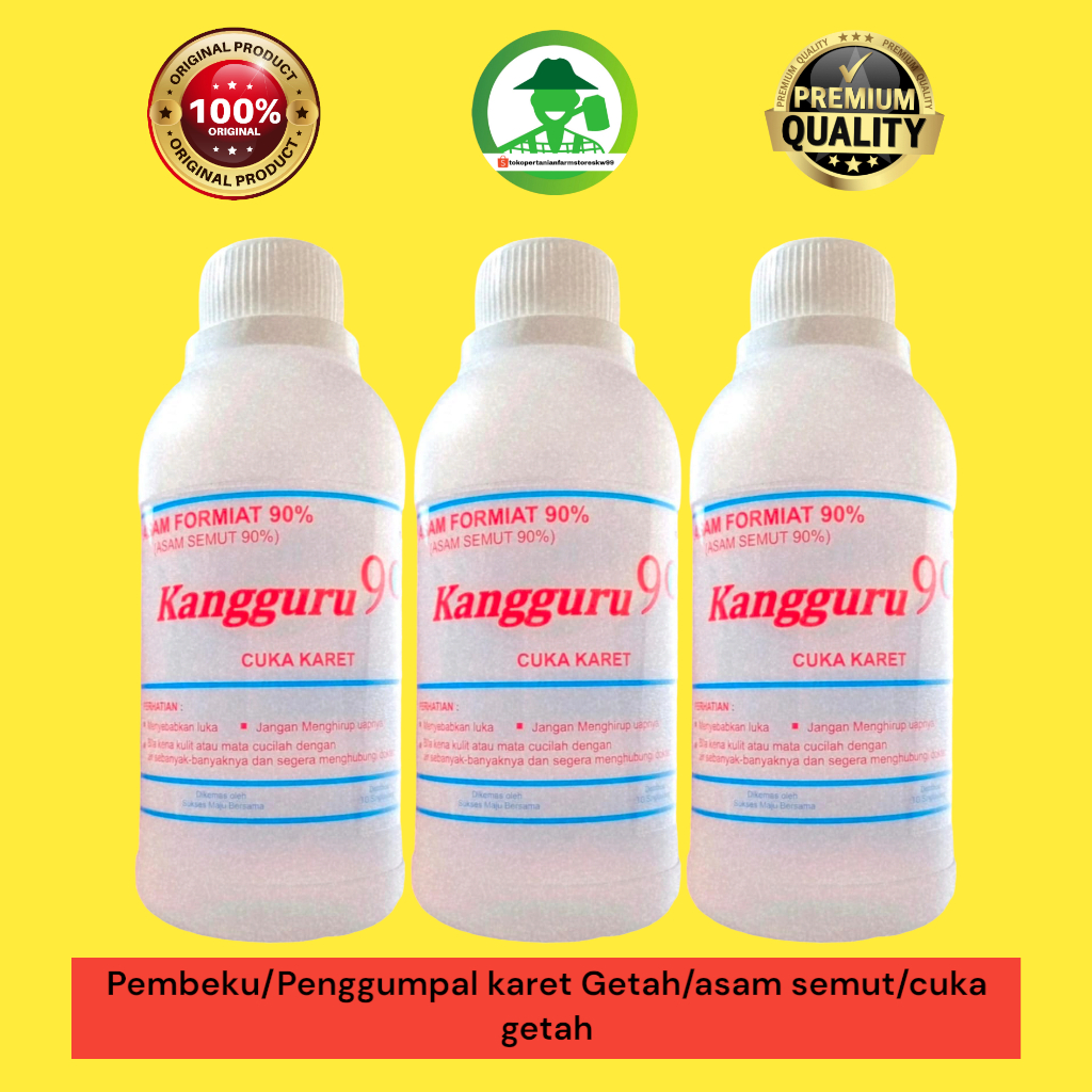 Sintas 90 250ml / Kangguru 90 250ml penggumpal karet getah / asam semut / cuka karet