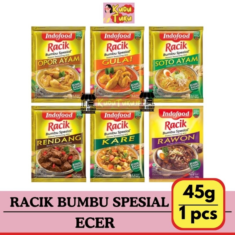 

1 PCS - RACIK BUMBU SPESIAL - RENDANG, RAWON, GULAI, KARE, SOTO AYAM, OPER AYAM 1 SACHET