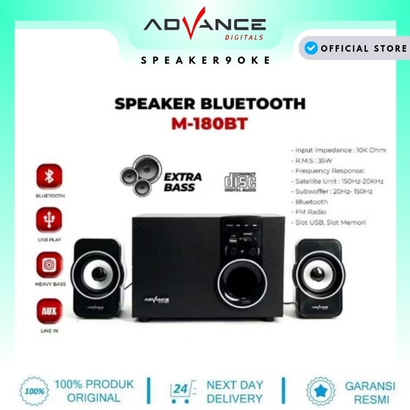 Speaker bluetooth multimedia advance m180bt m 180 bt