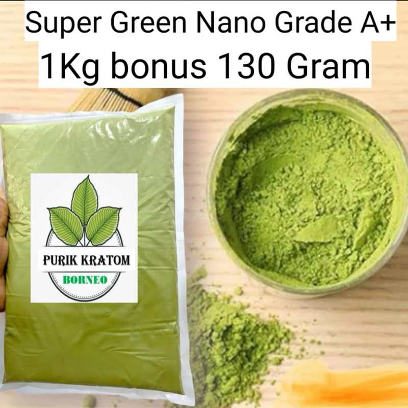 

BorneoHerbalKalimantan BUBUK HIJAU NANO S+ KALIMANTAN 1KG BONUS 130GRAM