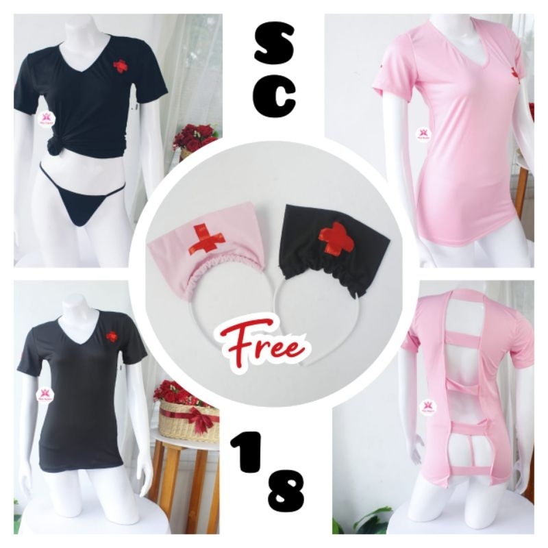 Lingerie Cosplay Depan Suami SC18 By Miss Isyana Lingerie Seksi Jumbo Lingerie Backless Lingerie Pin