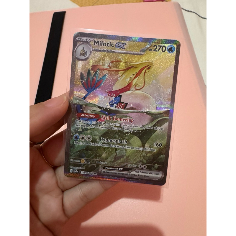 Milotic EX SAR - Pokemon Booster Pack Kilat Rasi (free toploader)