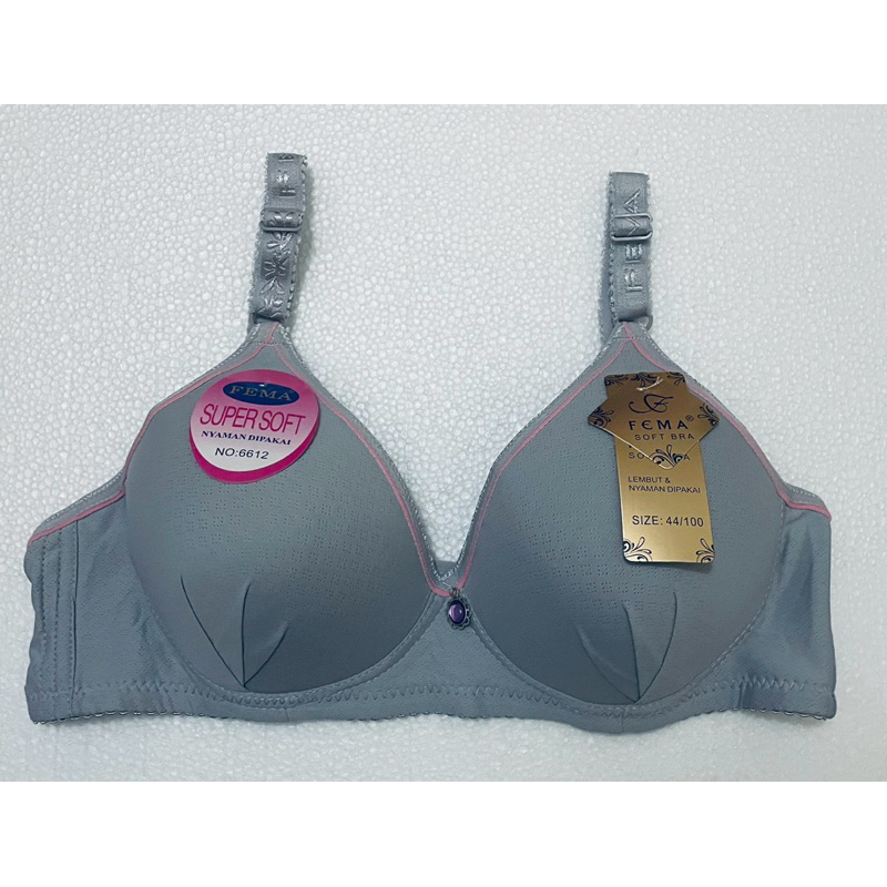 BH / Bra jumbo FEMA 6612,kait 3,bahan lembut,busa tipis