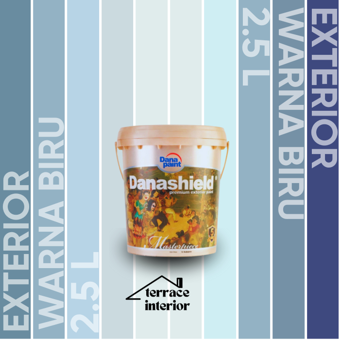 Cat Tembok Exterior Danapaint Danashield Warna Biru 2.5 L