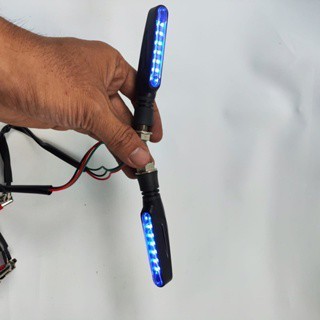 Sein Running Lampu Sen Running LED Lidi 2 Mode Universal Motor Vixion Tiger megapro Cb verza