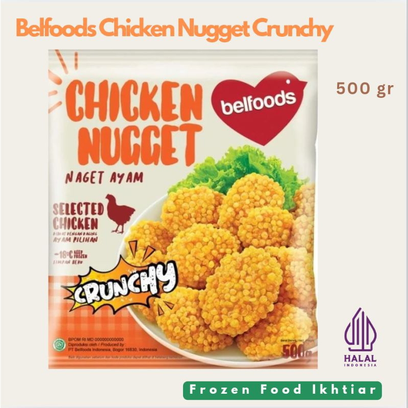 

Belfoods Chicken Nugget Crunchy Nugget Ayam 500 gram