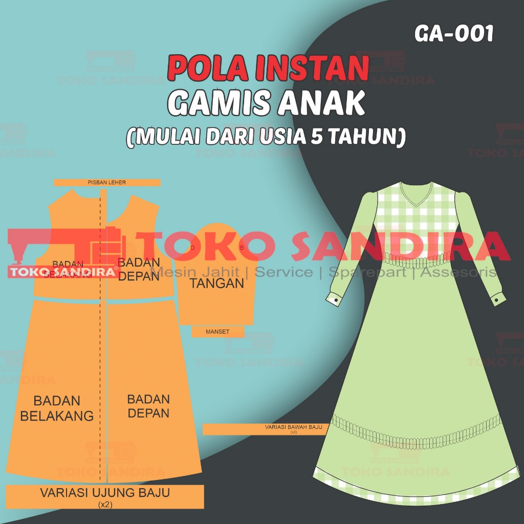 pola gamis anak/pola instan gamis anak/pola gamis maksi/pola instan murah/pola gamis dress/pola jahi