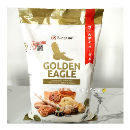 

BUNGASARI GOLDEN EAGLE Tepung Terigu Protein Tinggi Bread Flour 1 kg