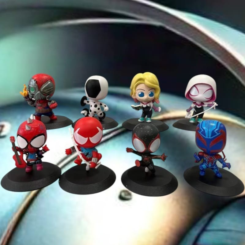 Action Figure Spiderman Spider-Gwen Miguel O'Hara 2099 Set Dapat 8 Termurah