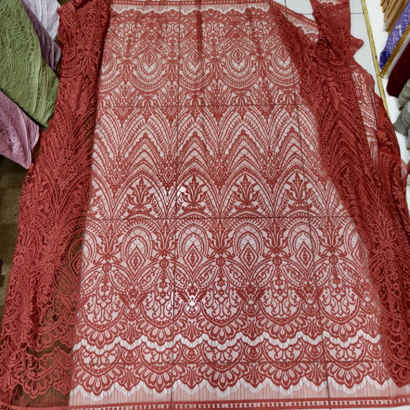 D3v Brokat Semi Francis Fatmawati Premium Lace France Premium Semi Prancis Premium Mewah Elegan