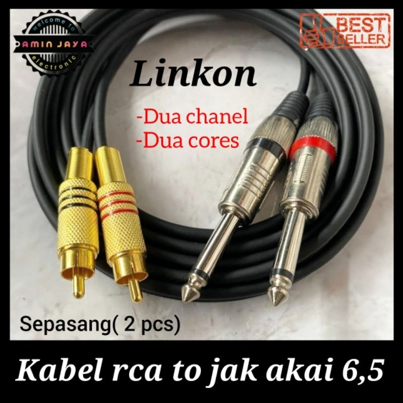 Kabel rca to jack akai / jack akai to rca kabel Linkon