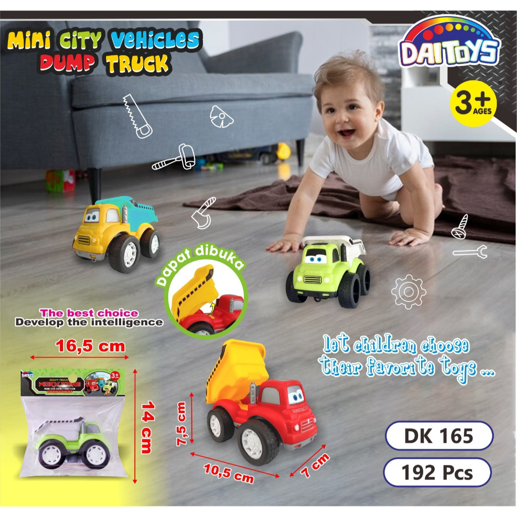 PROMO Mainan Mobil TRUK DUMP dan TRUK MOLEN Mini Murah