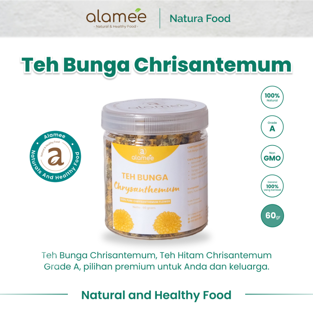 

ALAMEE Teh Bunga Chrysanthemum Tea Krisan Emas Golden Crysant Alami Organik Crysanthemum Premium