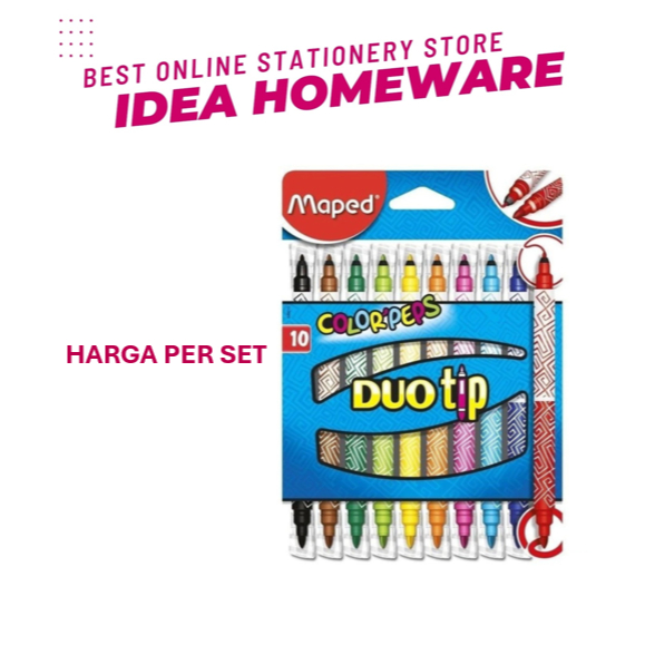 

Spidol Gambar Anak Set 10 Warna Maped Duo Tip Colorpeps Marker 849010