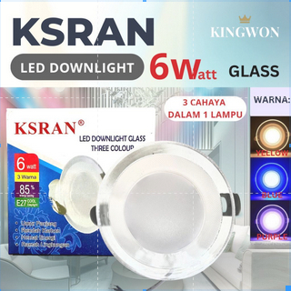 LAMPU DOWNLIGHT LED 3 WARNA PUTIH BIRU UNGU PANEL LIGHT LAMPU LED PLAFON INBOW CEILING RUMAH KSRAN