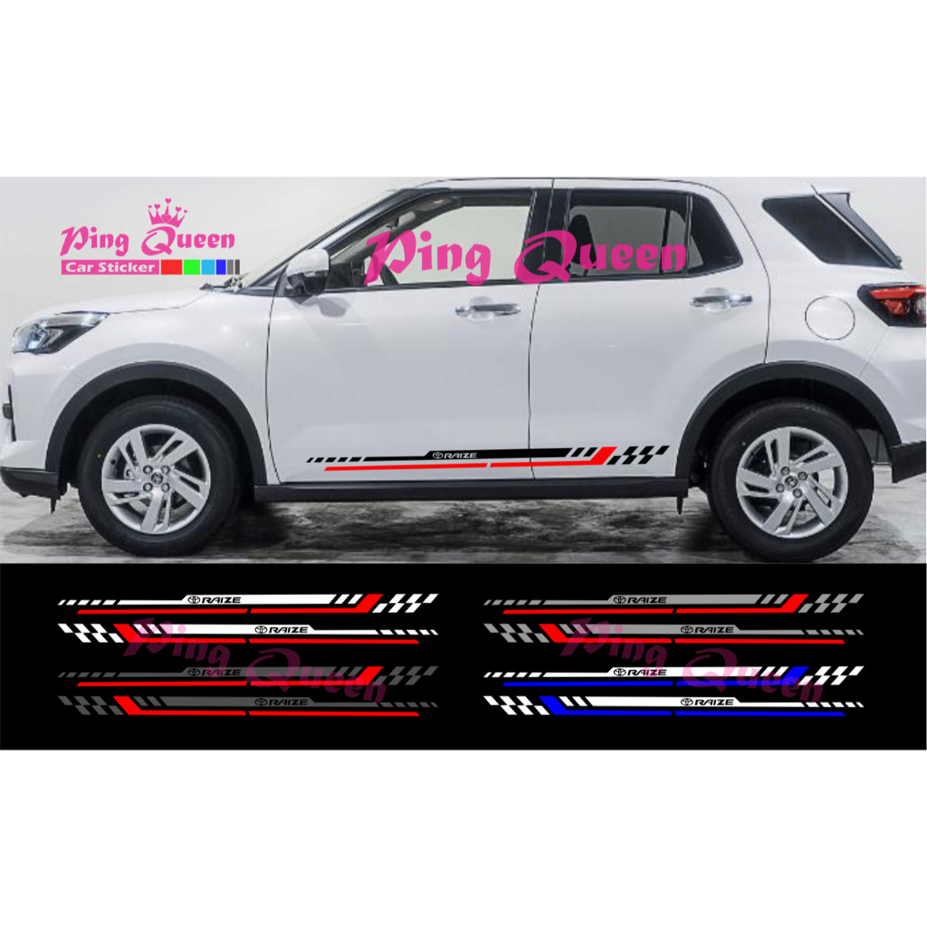 STICKER BODY SAMPING MOBIL RAIZE STICKER CUTTING MOBIL TOYOTA RAIZE