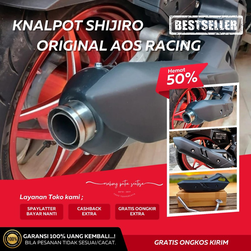 KNALPOT ORINIGAL SHIJIRO RACING MATIC MANUAL MUFLER SHIJIRO ORIGINAL RACING