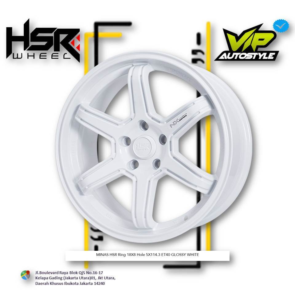HSR MINAS R18 - Velg Mobil Mazda Cx-5 Ring 18 Warna Putih Free Ongkir - Toko Velg Jakarta Utara