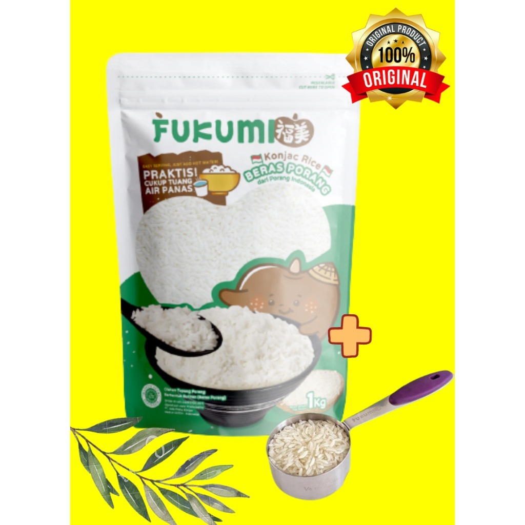 

Beras Porang Fukumi ORIGINAL Pouch 1 Kg - Beras Diet Halal