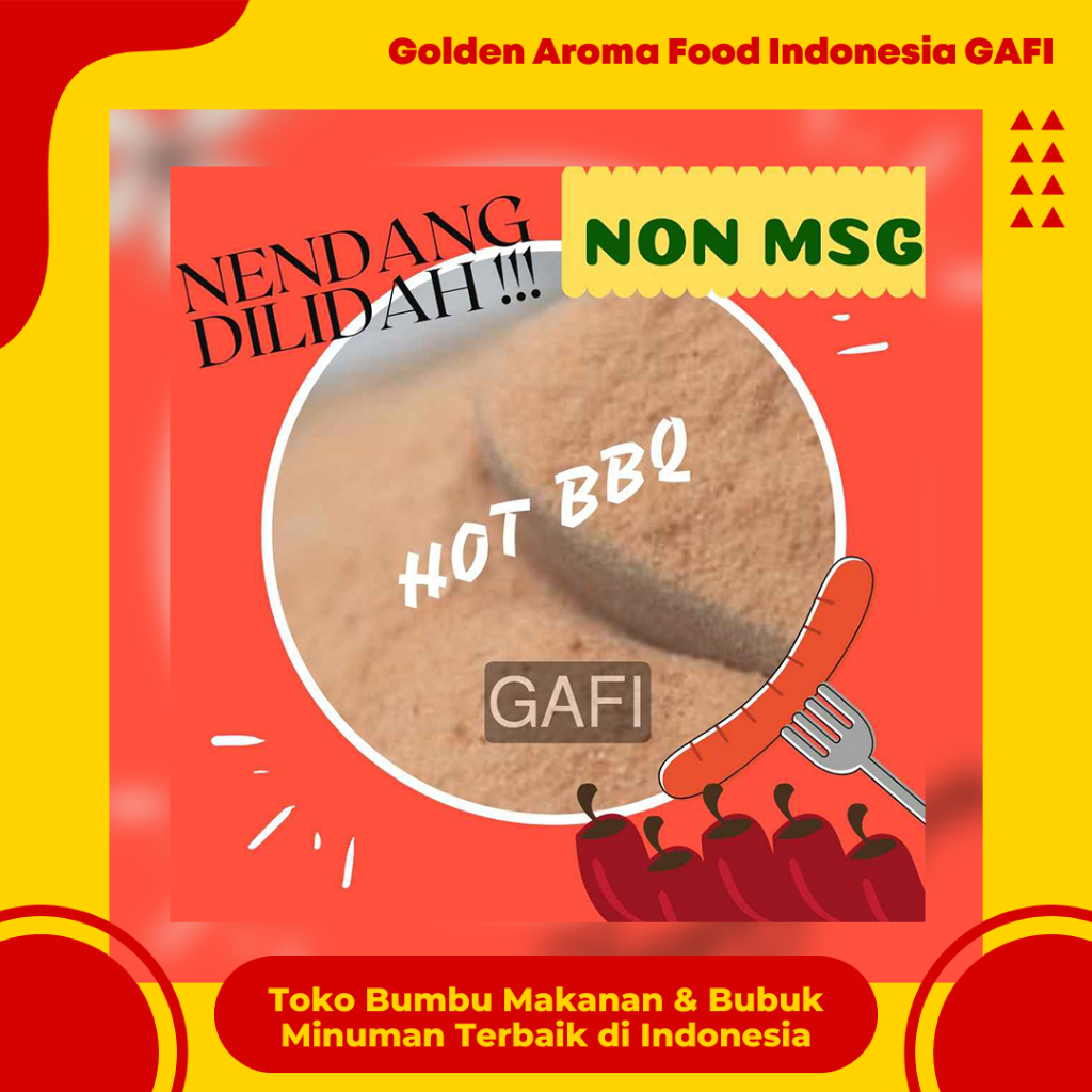 

Bumbu Tabur Rasa Barbeque Pedas NON MSG 1 kg Enak Murah Lezat Gurih Halal, Hot Bbq Flavour NON MSG Seasoning Powder 1 kg