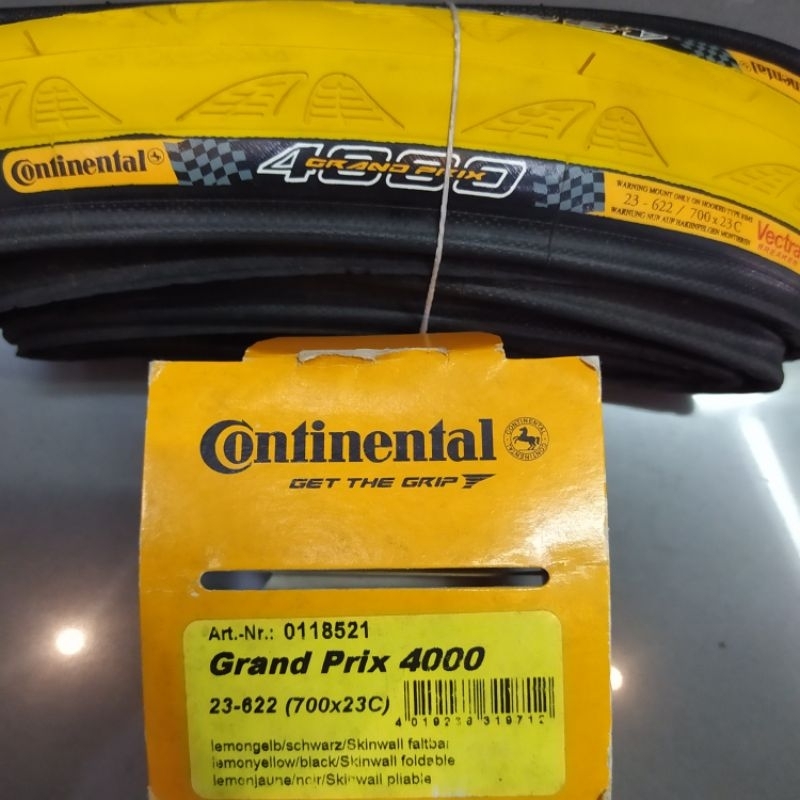 Tire Continental GP4000 700x23c Yellow Original Ban Luar Continental Ban Luar Sepeda