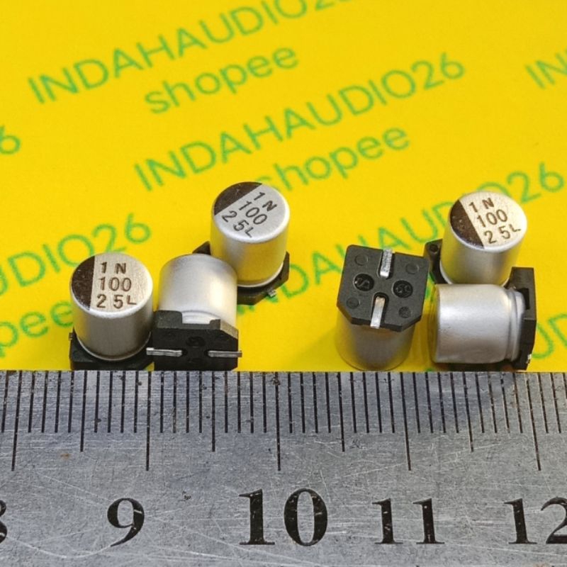 SAMWHA 100uf 25L d6.5x8mm 100uf E 25v elko smd kapasitor elco solid capacitor 25l