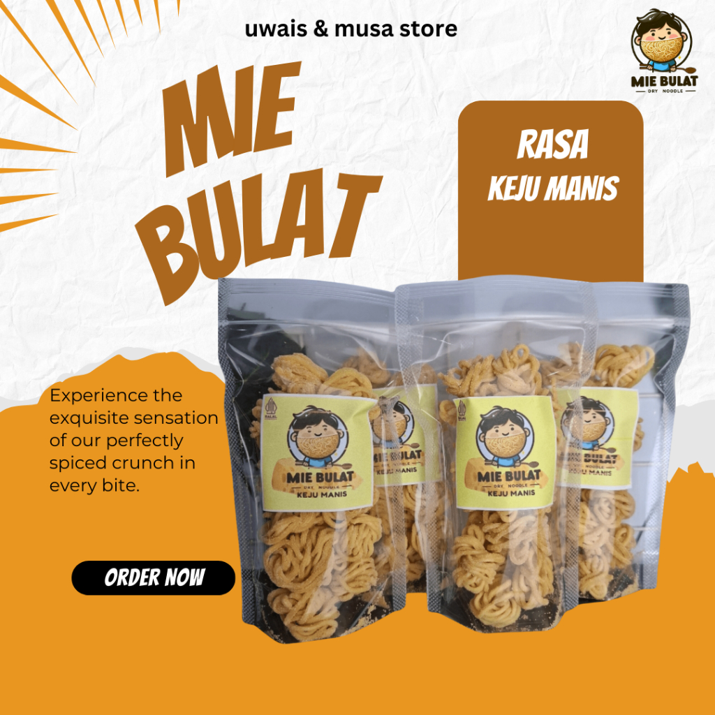 

Mie Bulat Renyah Rasa Keju Manis