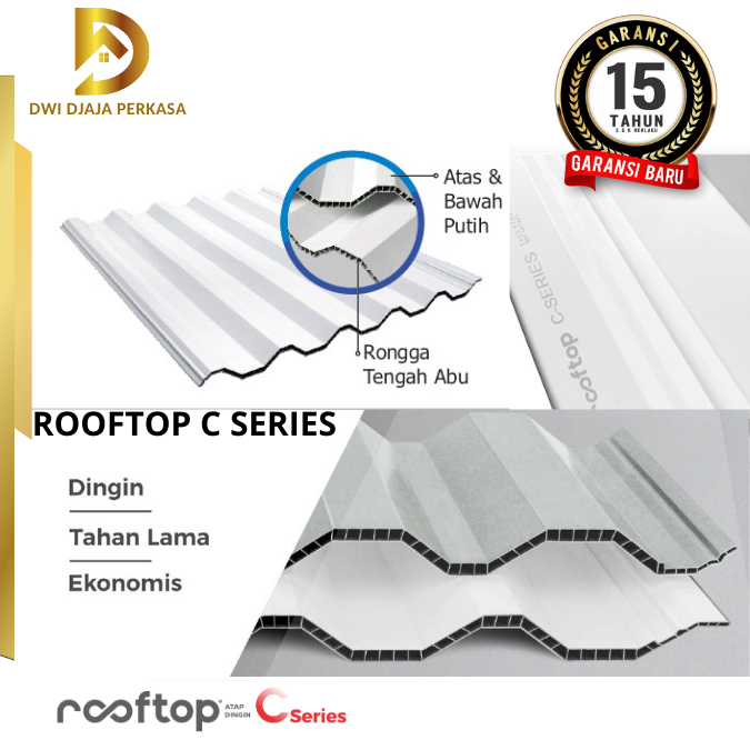 ATAP DINGIN UPVC ROOFTOP TIPE C-SERIES