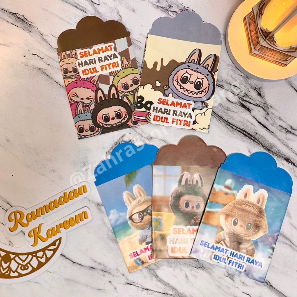 

100 pcs AMPLOP LEBARAN 2025 Medium LABUBU KUROMI SANRIO | amplop lebaran siap pakai