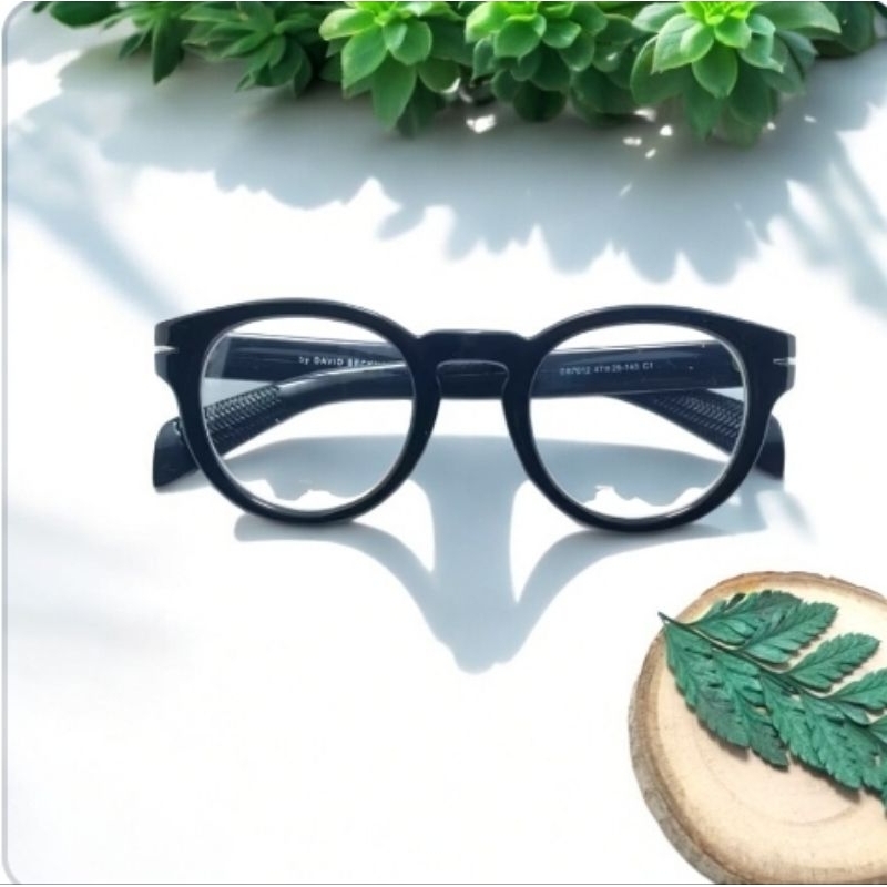 frame kacamata DAVID BECKAM bulat tebal kokoh minus photocromic bisa reques lensa minus plus cylinde