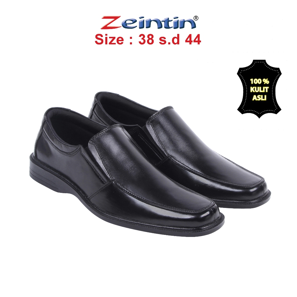 Zeintin - Sepatu Pantofel Pria Sepatu Formal Pria Zeintin Original AJ Hitam