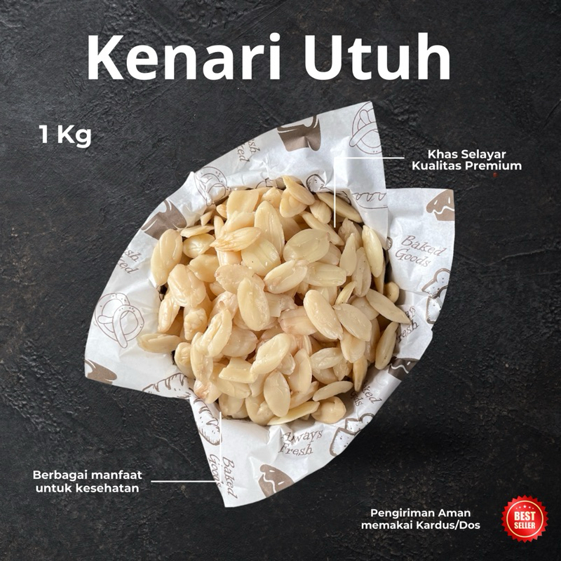

Kenari utuh kupas mentah khas selayar termurah best quality premium