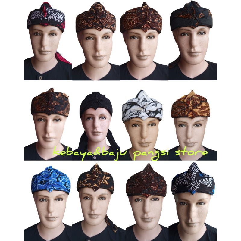 Blangkon jawa sunda/iket sunda tertutup/bendo batik